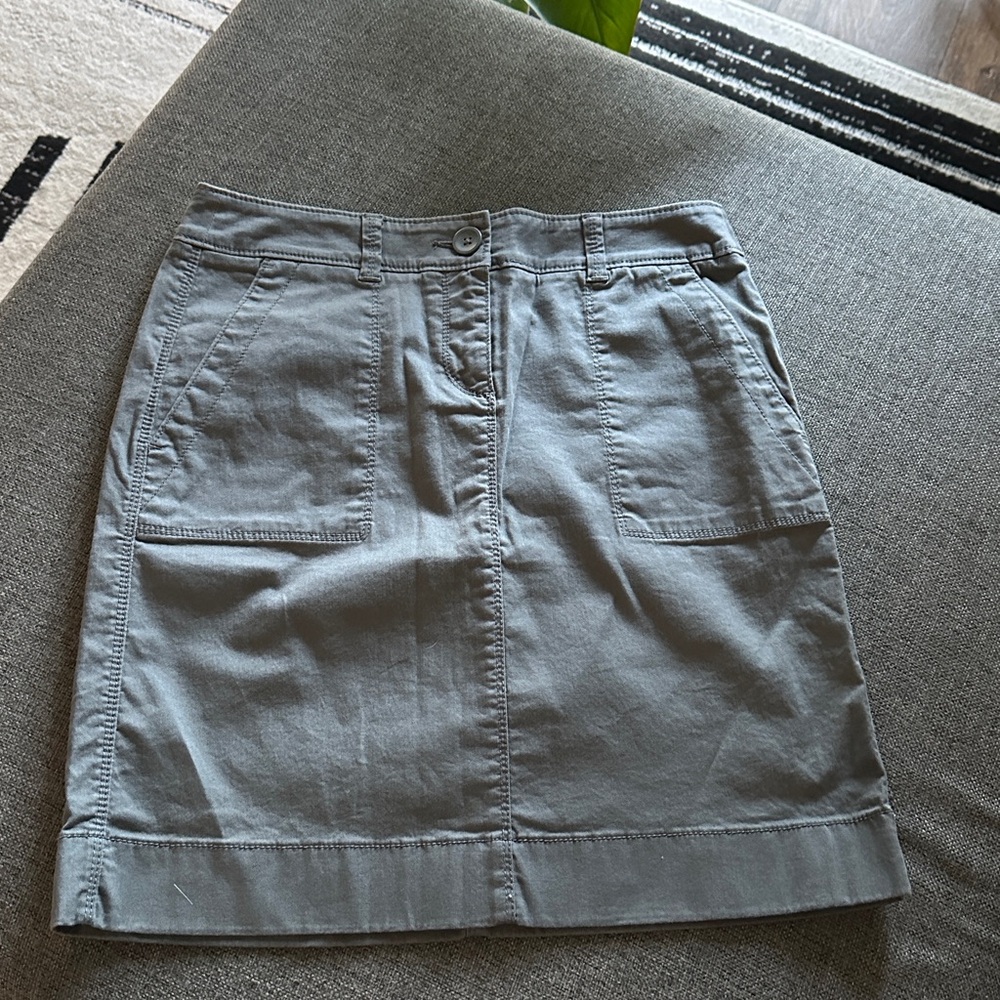 NEW Loft Gray/Tan Women's Straight Skirt - Picture 3 of 10